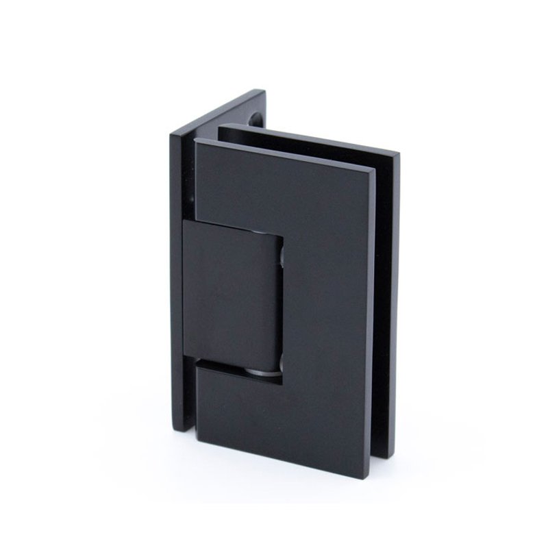 Matte Black Frameless Glass Soild Brass 5 Degree Pre-Set Shower Door Hinges