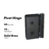 Matte Black Shower Hinges 360 Degree Rotatable Glass Door Pivot Hinges