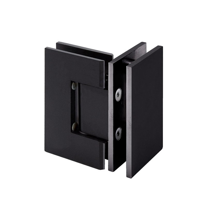 Matte Black Solid Brass Shower Hinge Glass Door Hardwares