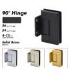 Matte Black Solid Brass Shower Hinges 3 Matte Black Solid Brass Shower Hinges