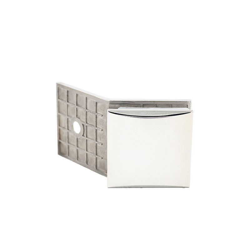 More Sku Square Curved Surface 135 Degree Stainless Steel Wall Mounted Glass Clamp