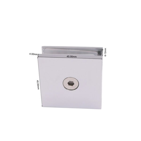 More Sku Square Curved Surface Single Hole 0 Degree Brass Glass Clamp