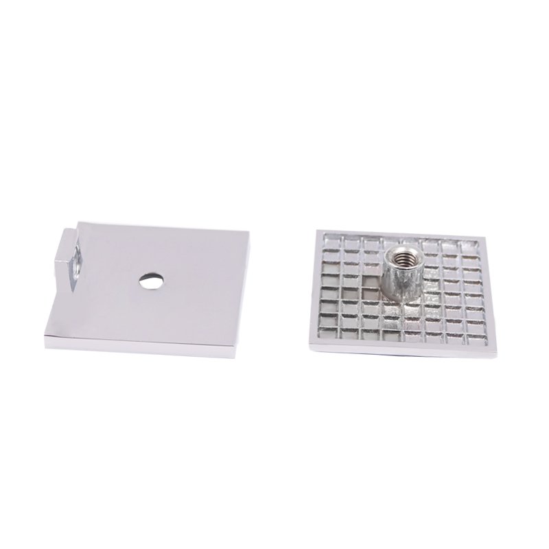 More Sku Square Curved Surface Single Hole 0 Degree Brass Glass Clamp