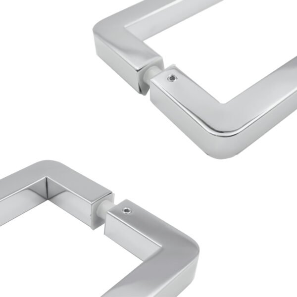 Oem Odm Capability Back To Back Square Angled Corner Glass Pull Handle
