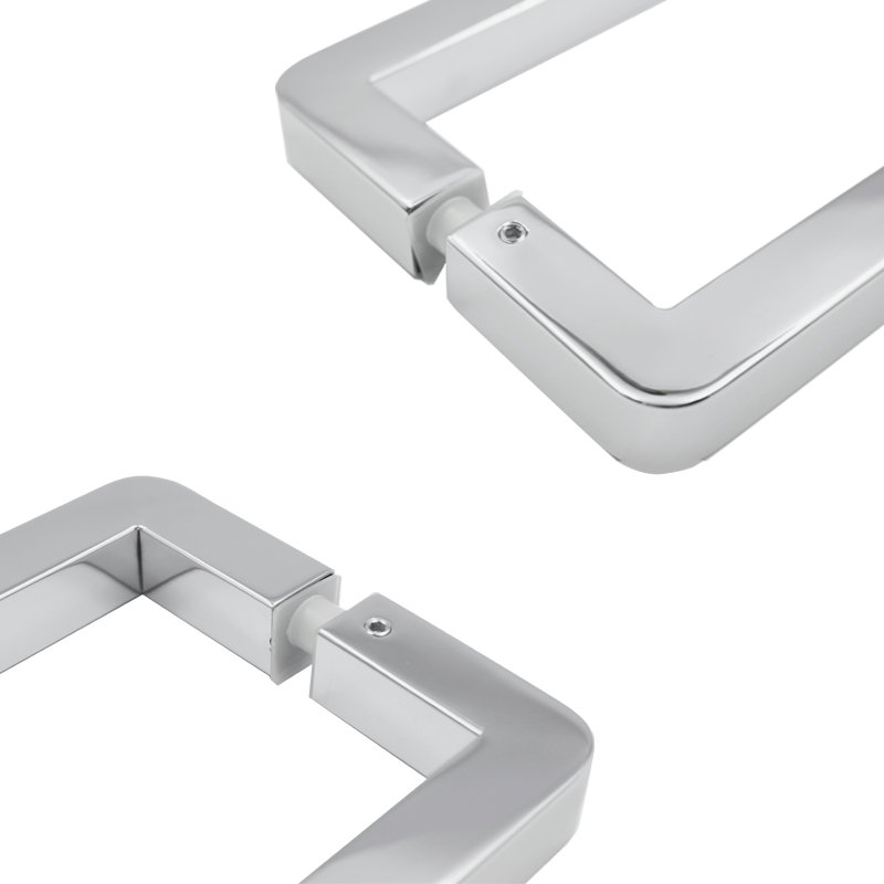 Oem Odm Capability Back To Back Square Angled Corner Glass Pull Handle 2 Oem Odm Capability Back To Back Square Angled Corner Glass Pull Handle