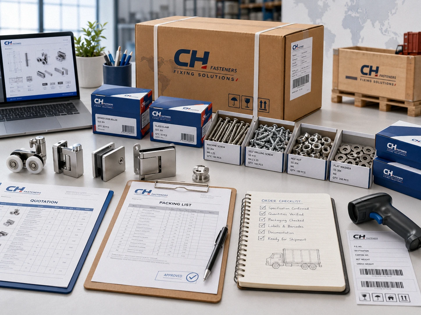 OEM التعبئة وتجهيز الطلبات المختلطة لصالح CH Fasteners طلبات الموزعين