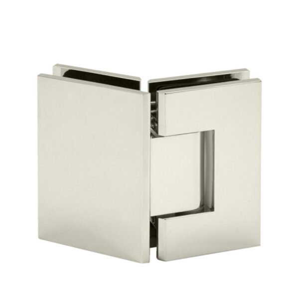 Polished Chrome Adjustable Solid Brass Shower Door Hinges