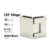 Polished Chrome Adjustable Solid Brass Shower Door Hinges 2 Polished Chrome Adjustable Solid Brass Shower Door Hinges