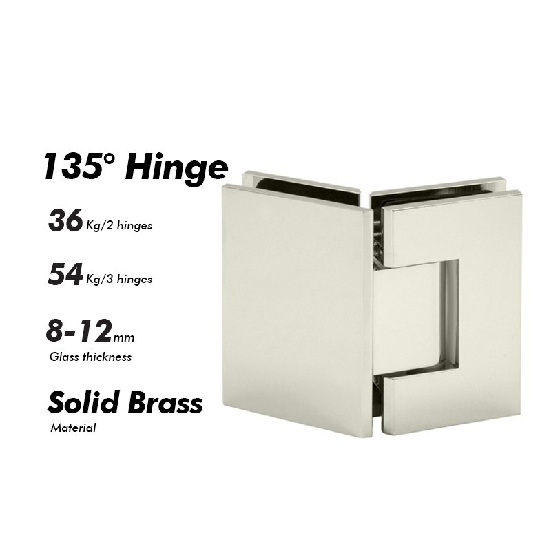 Polished Chrome Adjustable Solid Brass Shower Door Hinges 2 Polished Chrome Adjustable Solid Brass Shower Door Hinges