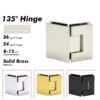 Polished Chrome Adjustable Solid Brass Shower Door Hinges 3 Polished Chrome Adjustable Solid Brass Shower Door Hinges