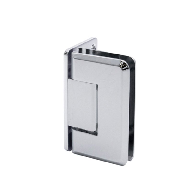 Polished Chrome Frameless Glass Soild Brass 5 Degree Pre-Set Shower Door Hinges