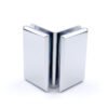 Polished Chrome Glass To Glass Brass Bathroom Door Clamp Shower Hardware