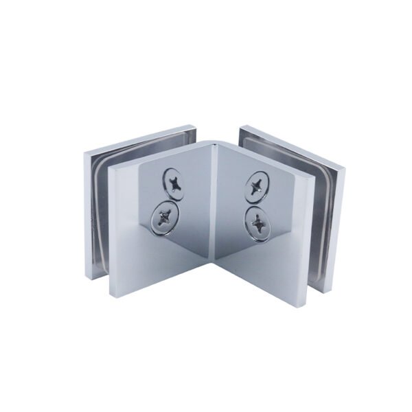 Polished Chrome Glass To Glass Shower Door Clamps Brackets