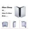 Polished Chrome Glass To Glass Shower Door Clips Clamps 3 Polished Chrome Glass To Glass Shower Door Clips Clamps