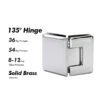 Polished Chrome Glass To Glass Shower Door Hinges