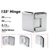 Polished Chrome Glass To Glass Shower Door Hinges