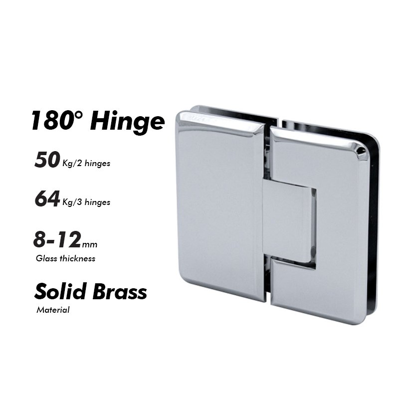 Polished Chrome Not Adjustable Shower Door Hinges 2 Polished Chrome Not Adjustable Shower Door Hinges