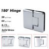 Polished Chrome Not Adjustable Shower Door Hinges 3 Polished Chrome Not Adjustable Shower Door Hinges