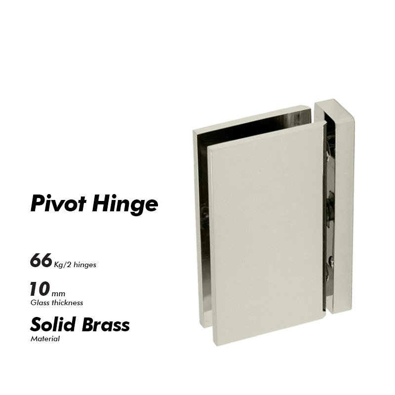Polished Chrome Shower Door Pivot Hinge Full Rotation 360 Degree Glass Pivot Door Hinge