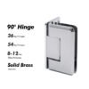 Polished Chrome Shower Glass Door Hardware