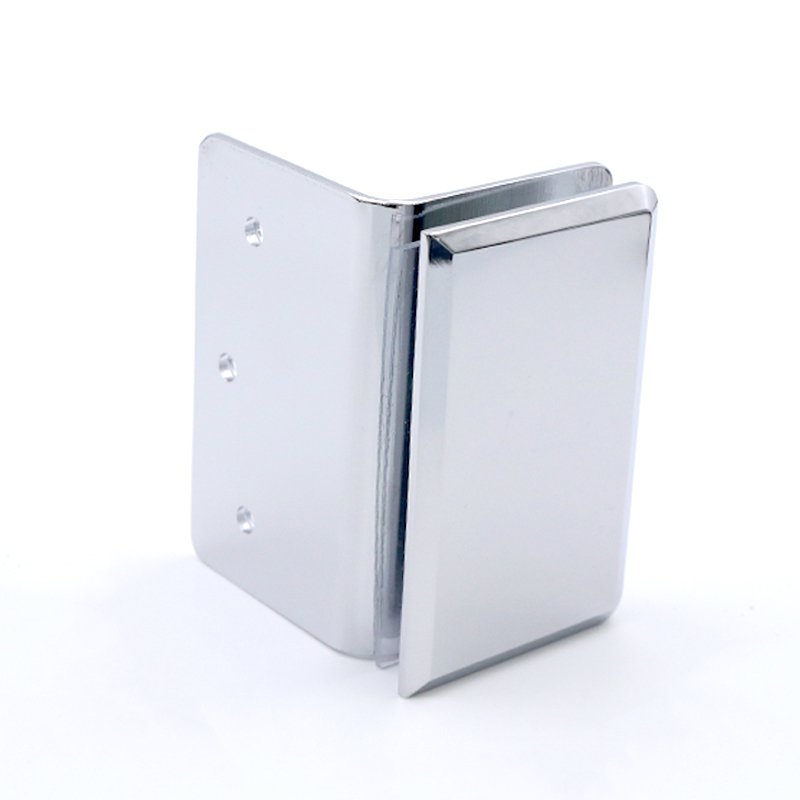 Polished Chrome Solid Brass Bathroom Glass Door Railing Clamp
