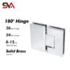 Polished Nickel Solid Brass Shower Hinge Glass Door Hardwares 2 Polished Nickel Solid Brass Shower Hinge Glass Door Hardwares
