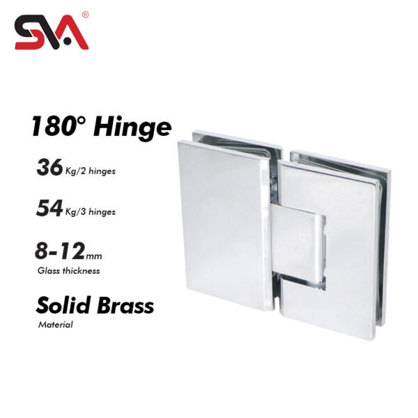 Polished Nickel Solid Brass Shower Hinge Glass Door Hardwares