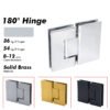 Polished Nickel Solid Brass Shower Hinge Glass Door Hardwares 3 Polished Nickel Solid Brass Shower Hinge Glass Door Hardwares