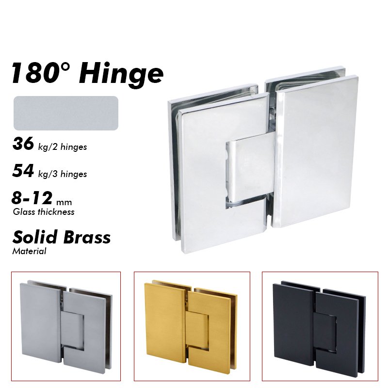 Polished Nickel Solid Brass Shower Hinge Glass Door Hardwares 3 Polished Nickel Solid Brass Shower Hinge Glass Door Hardwares