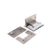 Popular Style Square Beveled 90 Degree Glass To Glass Chrome Satin Stainless Steel Hinge