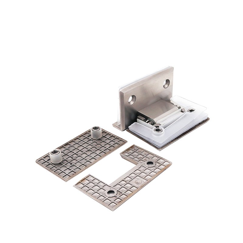 Popular Style Square Beveled 90 Degree Glass To Glass Chrome Satin Stainless Steel Hinge