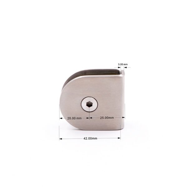 Provide Ddp Curved Triple 0 Degree Stainless Steel Wall Mount Glass Clamp
