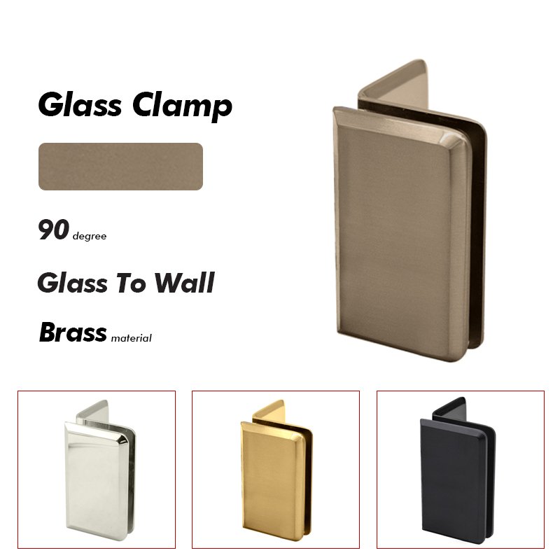Red Bronze Solid Brass Shower Bathroom Door Clamp Glass Brackets 3 Red Bronze Solid Brass Shower Bathroom Door Clamp Glass Brackets