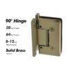 Red Bronze Solid Brass Shower Door Hinges 2 Red Bronze Solid Brass Shower Door Hinges