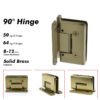 Red Bronze Solid Brass Shower Door Hinges 3 Red Bronze Solid Brass Shower Door Hinges