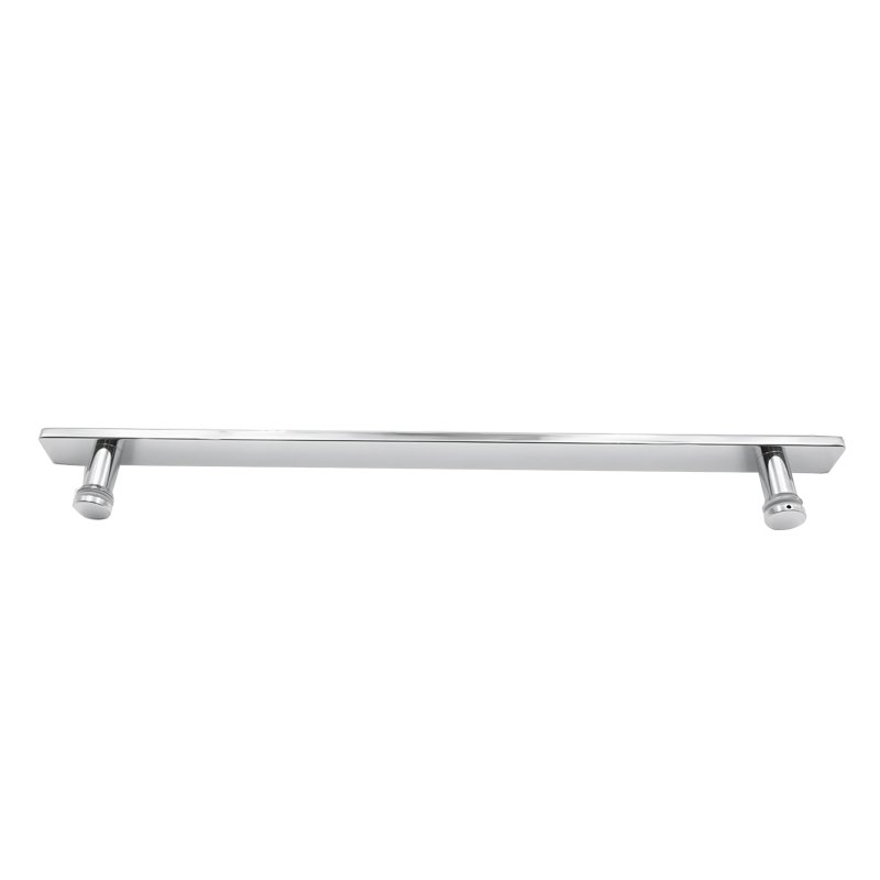 Rich Certificates Square Angled Corner Single Sided Stainless Steel Glass Pull Handle