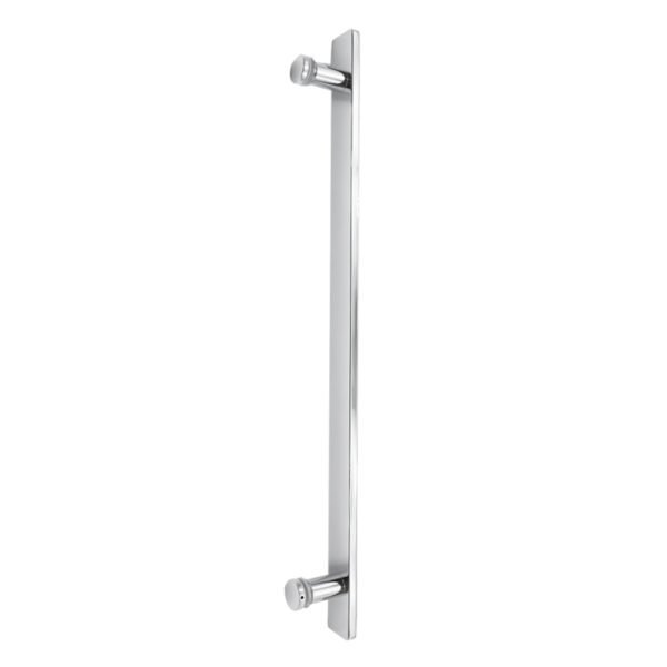 Rich Certificates Square Angled Corner Single Sided Stainless Steel Glass Pull Handle