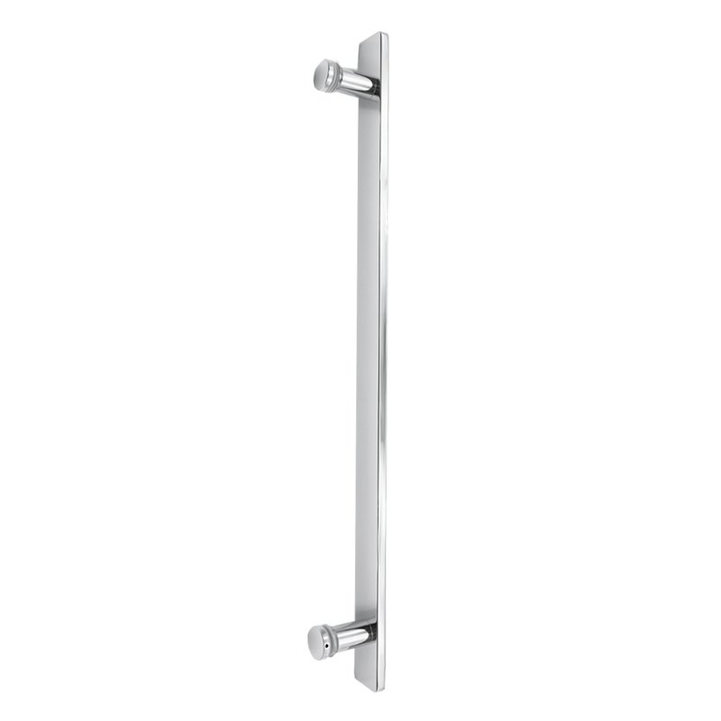 Rich Certificates Square Angled Corner Single Sided Stainless Steel Glass Pull Handle
