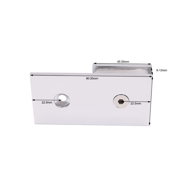 Rich Engineering Case 180 Degree Brass Wall Mounted Glass Clamp Glass Partition