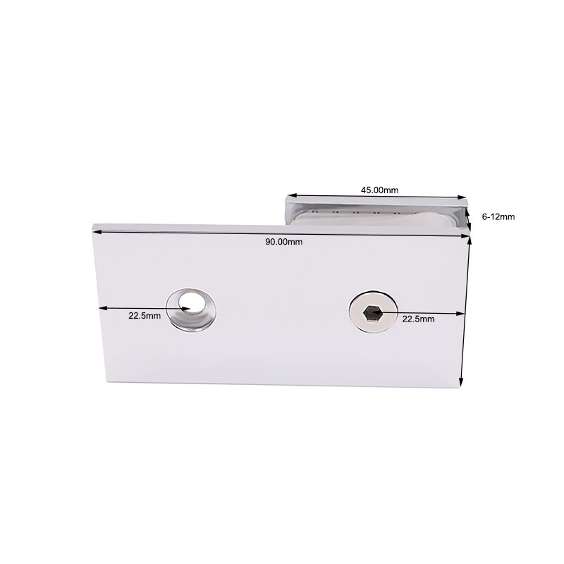 Rich Engineering Case 180 Degree Brass Wall Mounted Glass Clamp Glass Partition