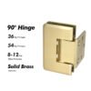 Satin Gold Adjustable Solid Brass Shower Door Hinges 2 Satin Gold Adjustable Solid Brass Shower Door Hinges