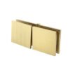 Satin Gold Glass To Glass Brass Shower Door Clamps Fittings