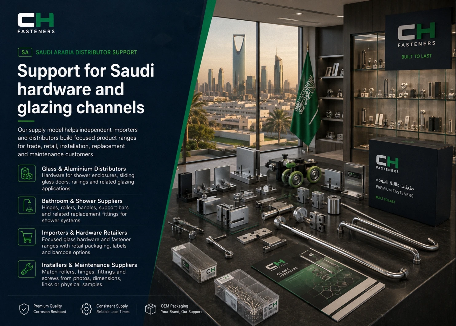 Proveedor de rodamientos para puertas de ducha en Arabia Saudita