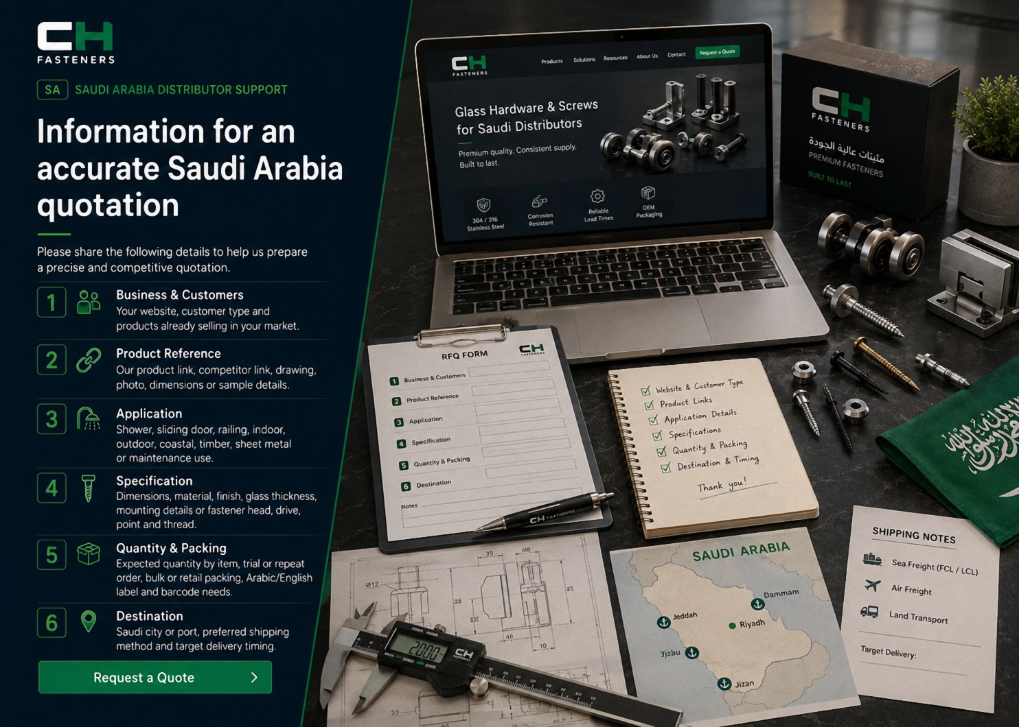 Proveedor de tornillos para maquinaria en Arabia Saudita