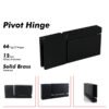 Solid Wall Mount Glass bathroom Hardware Pivot door Hinge for Hotel Office