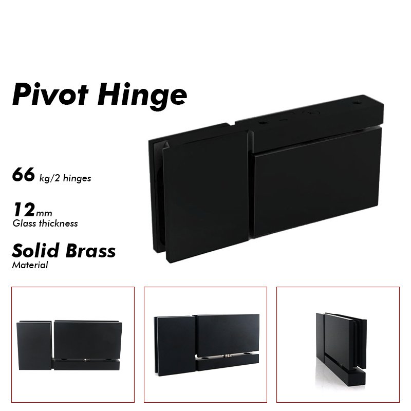 Solid Wall Mount Glass bathroom Hardware Pivot door Hinge for Hotel Office