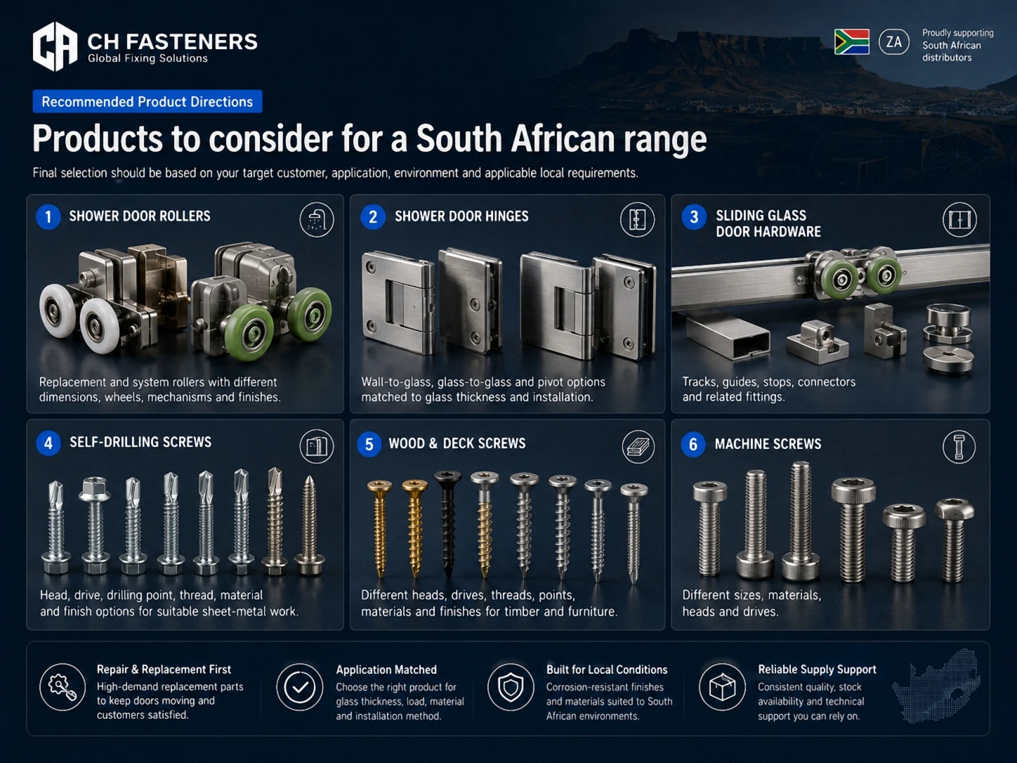 Wholesale shower door hinges for South Africa