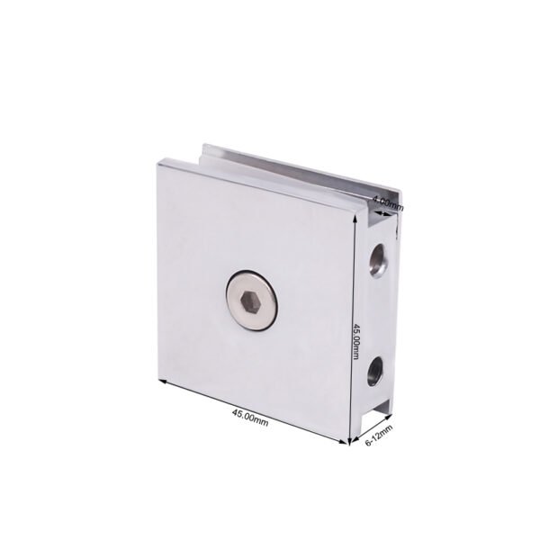 Square 0 Degree Glass To Wall Bathroom Clips Brass Glass Clamp