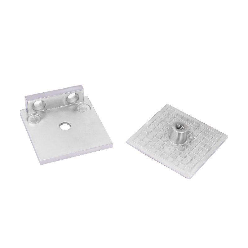 Square 0 Degree Glass To Wall Bathroom Clips Brass Glass Clamp