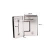 Square 135 Degree Chrome Glass To Glass Ss Shower Hinge